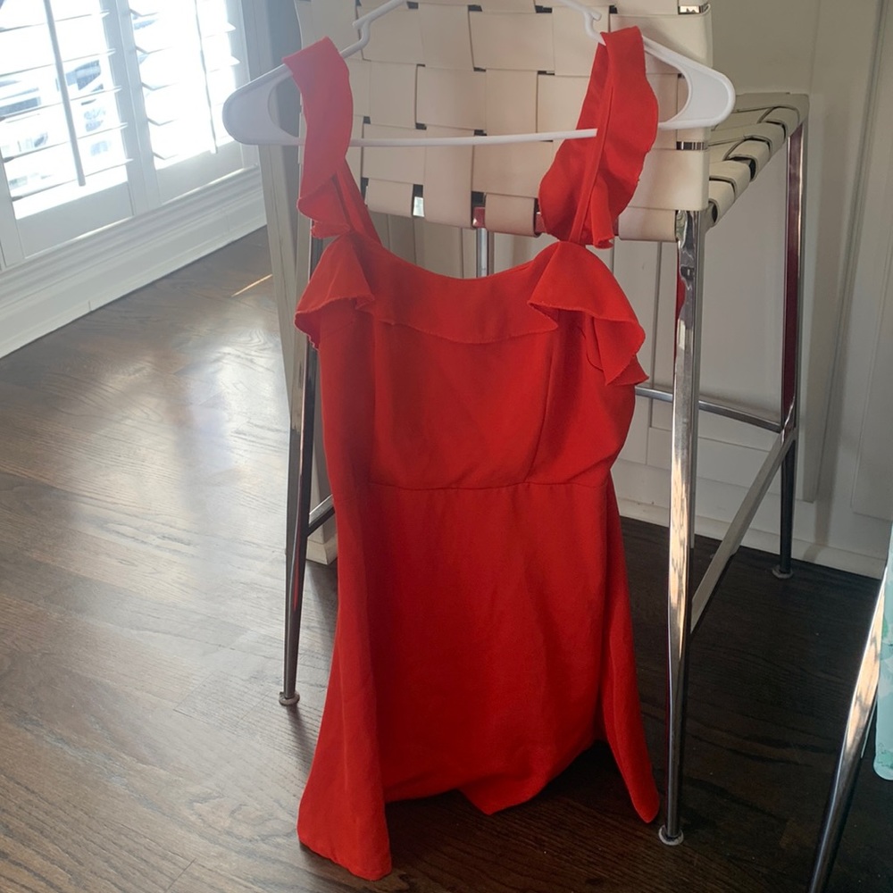 Red Superdown mini dress